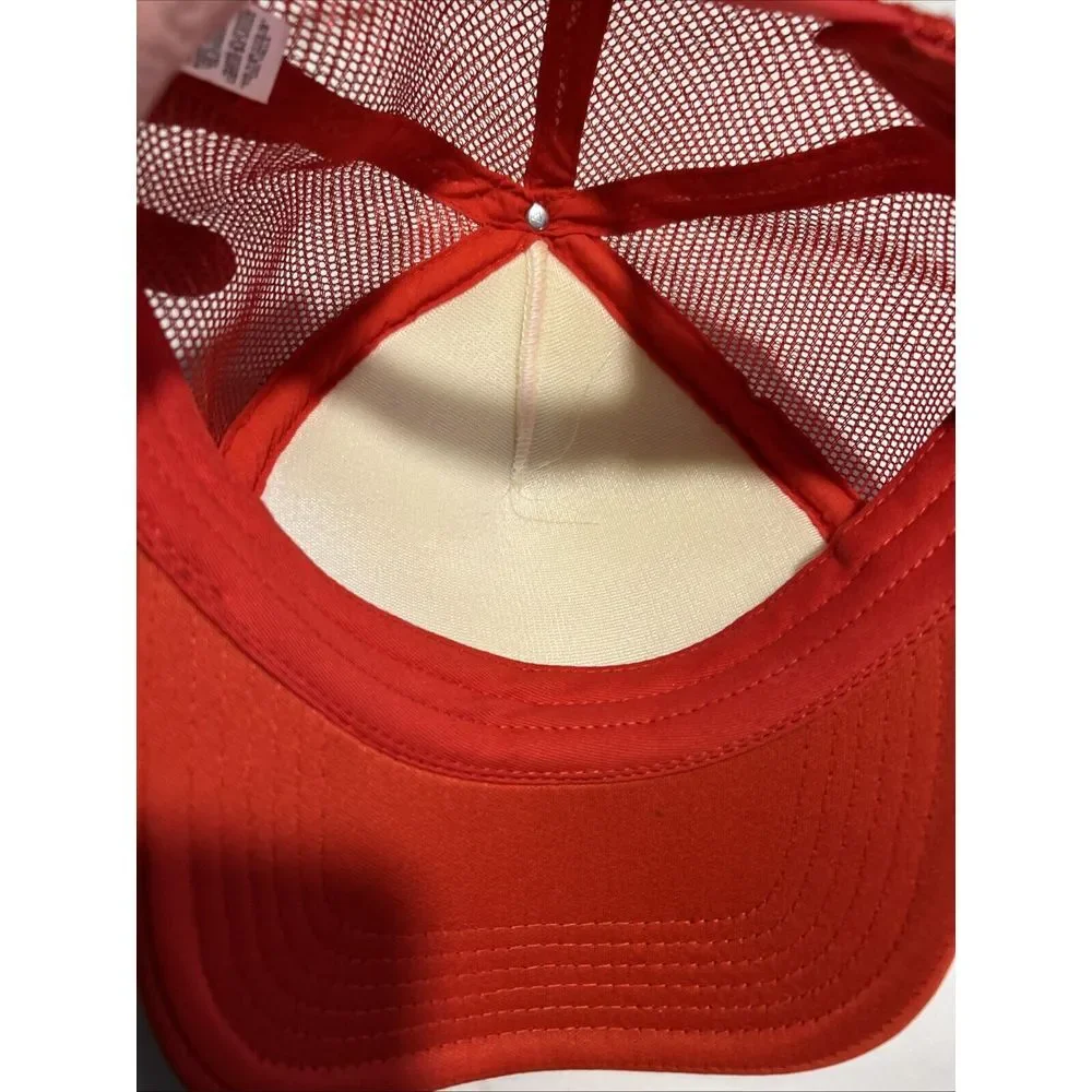 NEW VINTAGE‎ BUDWEISER RED BEER CAP HAT 5 PANEL HIGH CROWN TRUCKER SNAPBACK NWOT